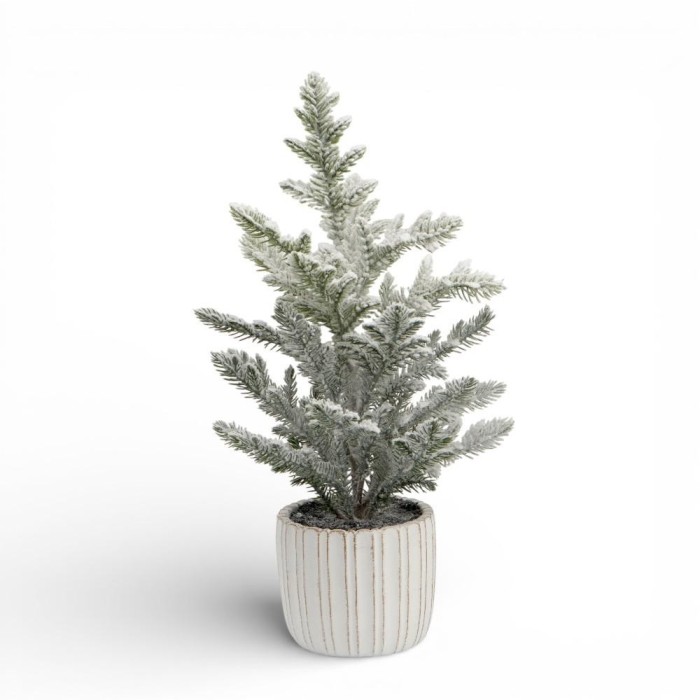 ABETE INNEVATO IN VASO WHITE C